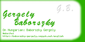 gergely baborszky business card